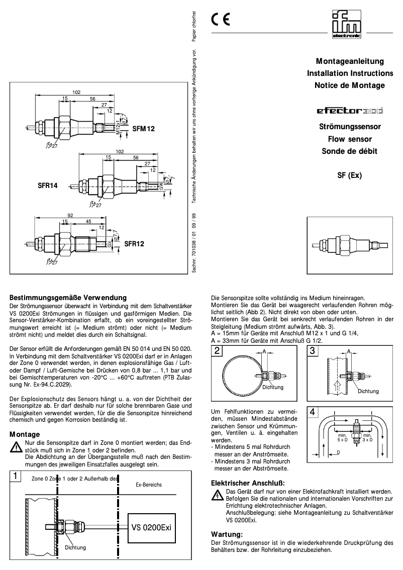 Page n°1 - Manuel utilisateur IFM SF3214