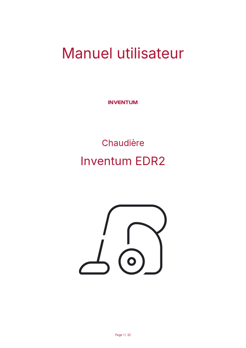 Image de la première page du manuel de l'appareil EDR2