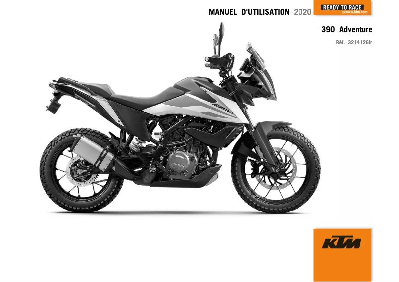 Page 1 de la notice Manuel utilisateur KTM 390 Adventure (2020)