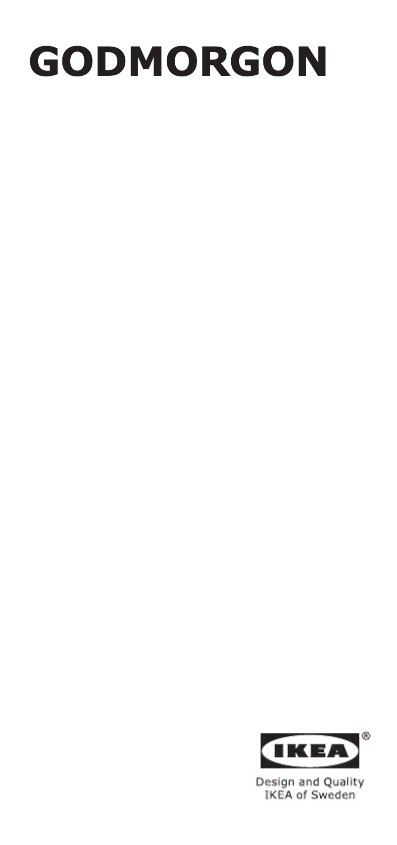 Image de la première page du manuel de l'appareil GODMORGON 402.811.02