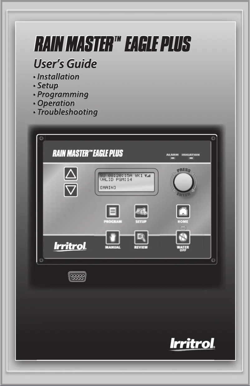 Page n°1 - Manuel utilisateur Irritrol EGP-TW