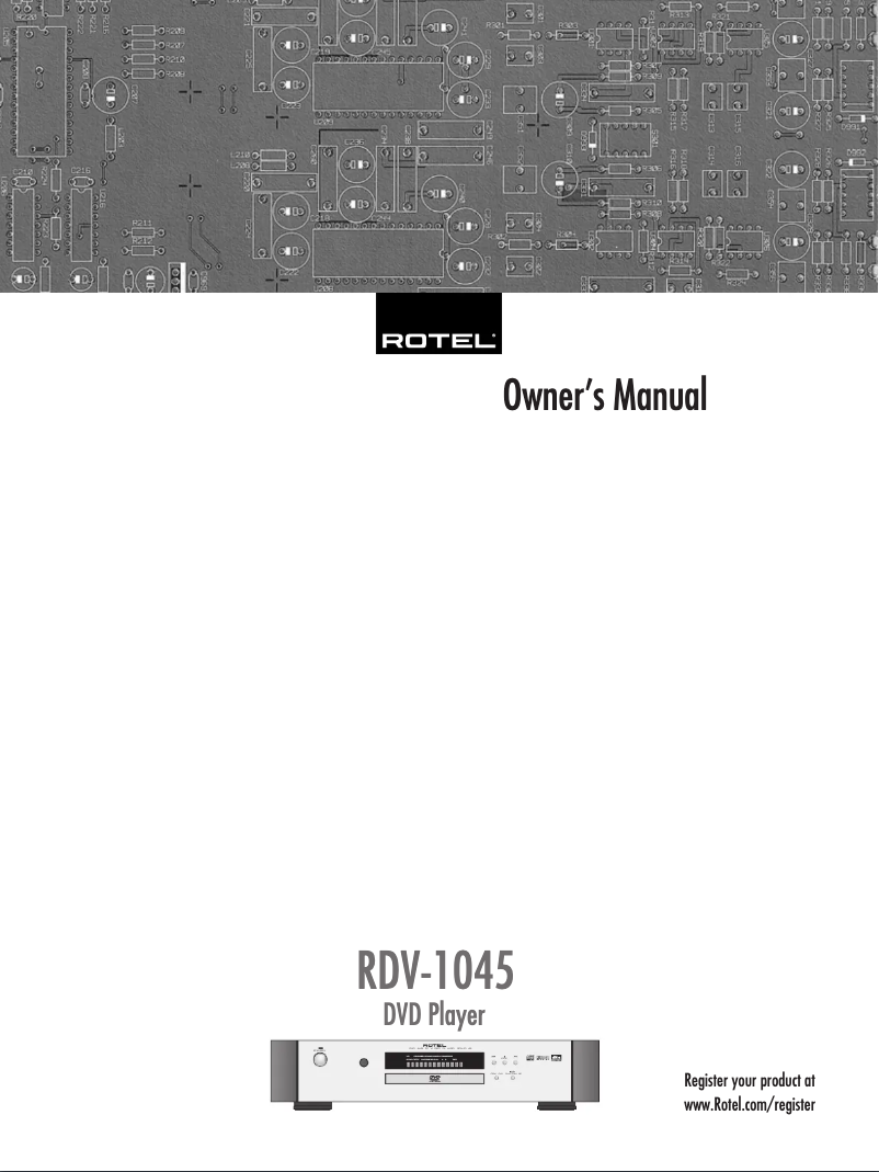 Image de la première page du manuel de l'appareil RDV-1045
