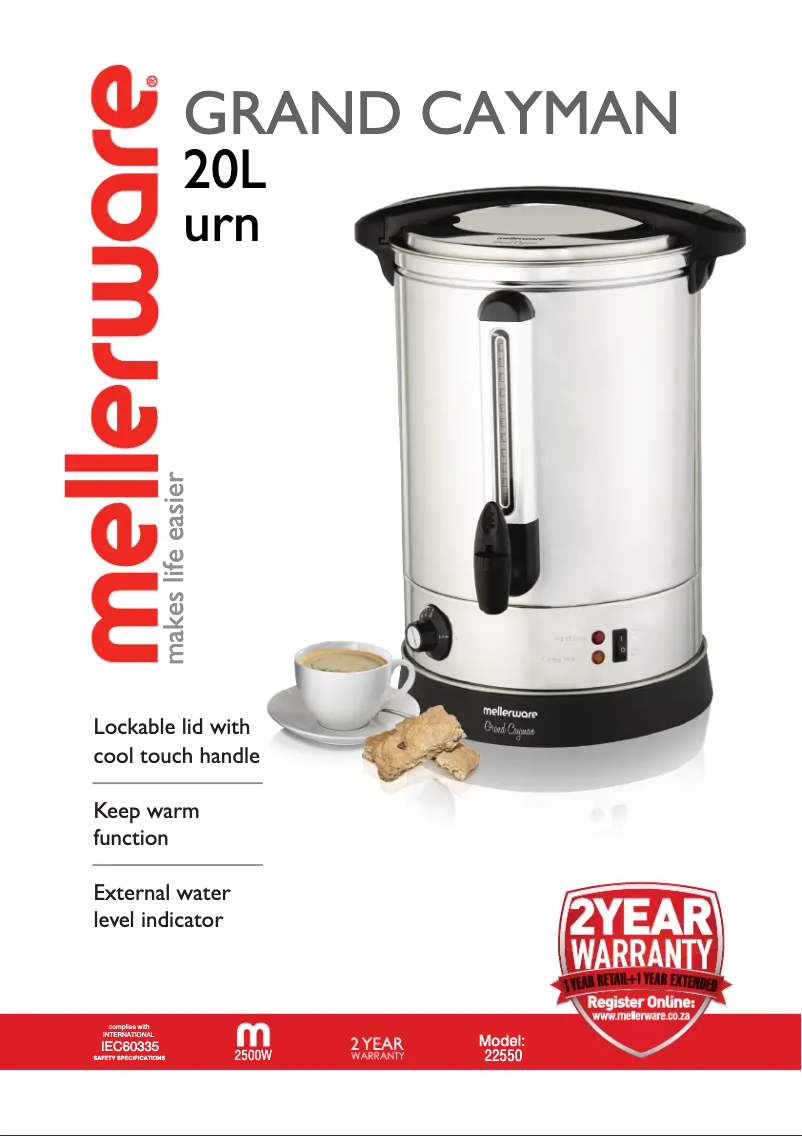 Imagen de la primera página del manual del dispositivo Grand Cayman 22550