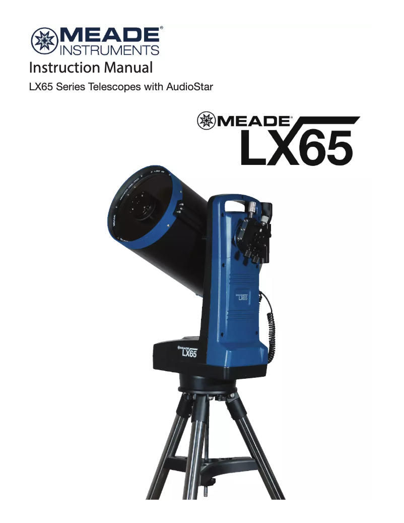 Page n°1 - Manuel utilisateur Meade 228000