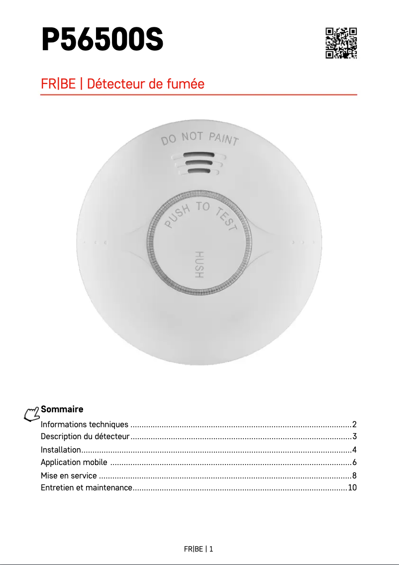 Image de la première page du manuel de l'appareil P56500S