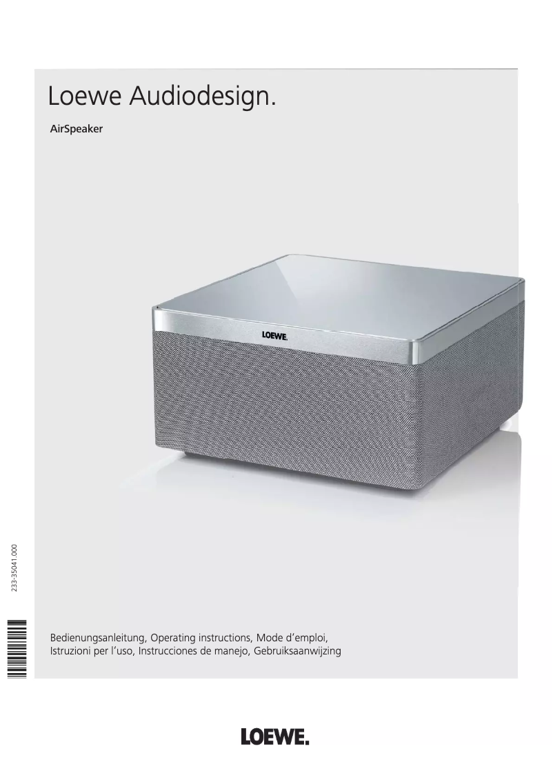 Page n°1 - Manuel utilisateur Loewe AirSpeaker