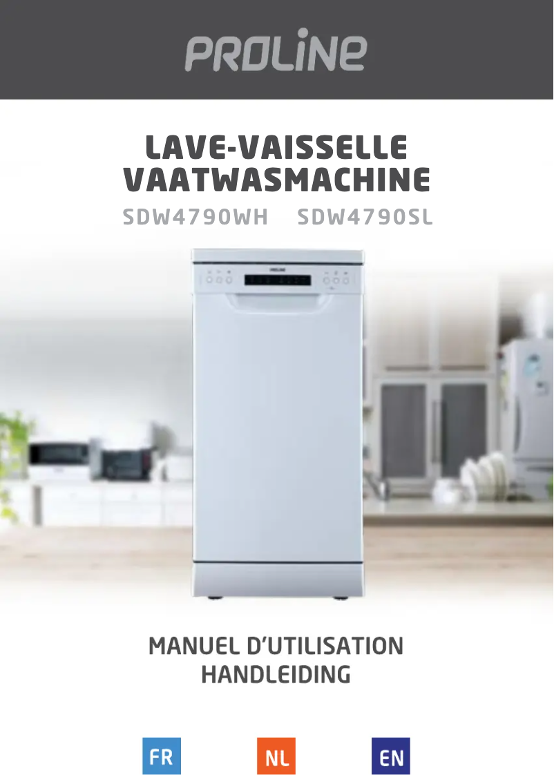 Page 1 de la notice Manuel utilisateur Proline SDW4790WH