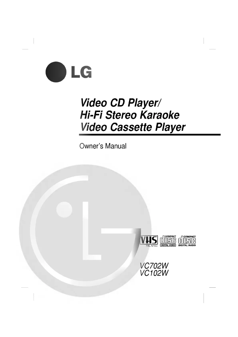 Page 1 de la notice Manuel utilisateur LG VC102W