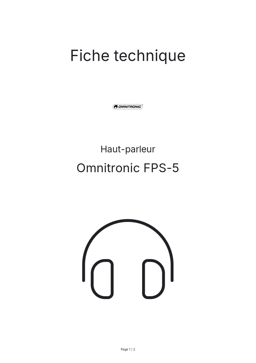 Image de la première page du manuel de l'appareil FPS-5