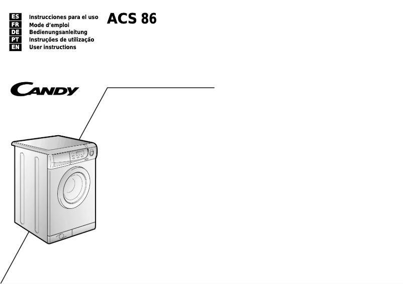 Page 1 de la notice Manuel utilisateur Candy LB ACS86 ES
