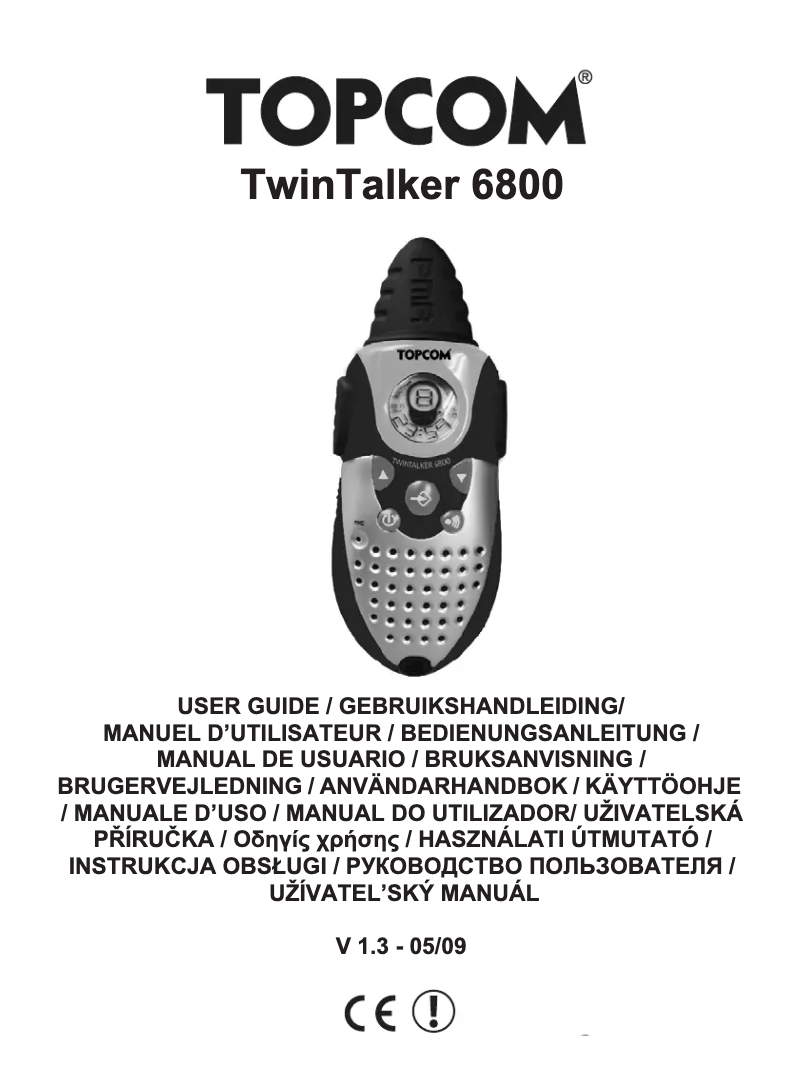 Page 1 de la notice Manuel utilisateur Topcom Twintalker 6800 Professional Box