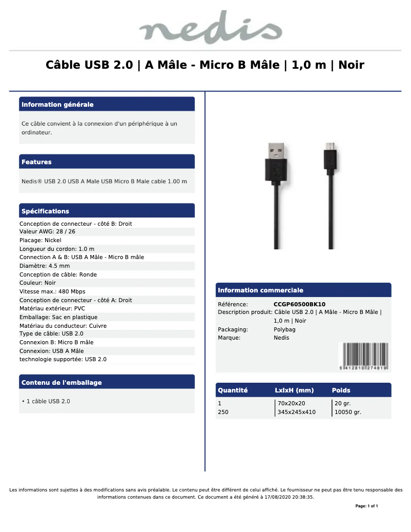 Image de la première page du manuel de l'appareil CCGP60500BK10