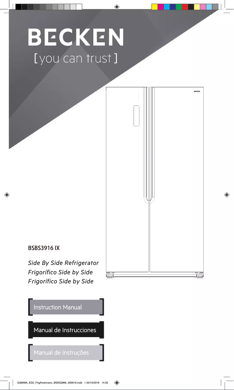 Page n°1 - Manuel utilisateur Becken BSBS3916 IX