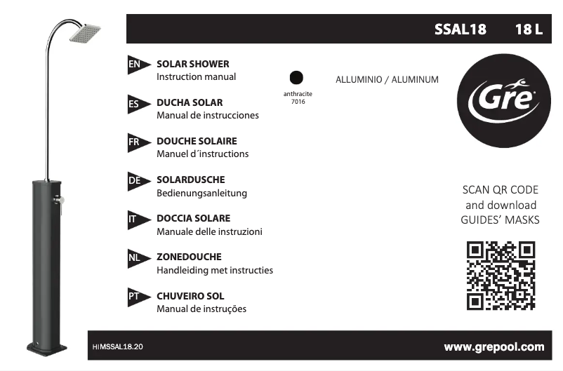 Page n°1 - Manuel utilisateur Gre SSAL18