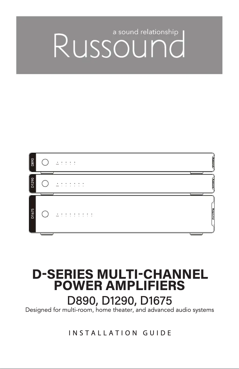 Page n°1 - Manuel utilisateur Russound D1675