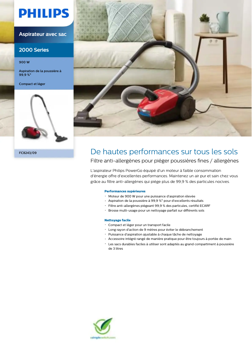 First page image of the manual for PowerGo FC8243