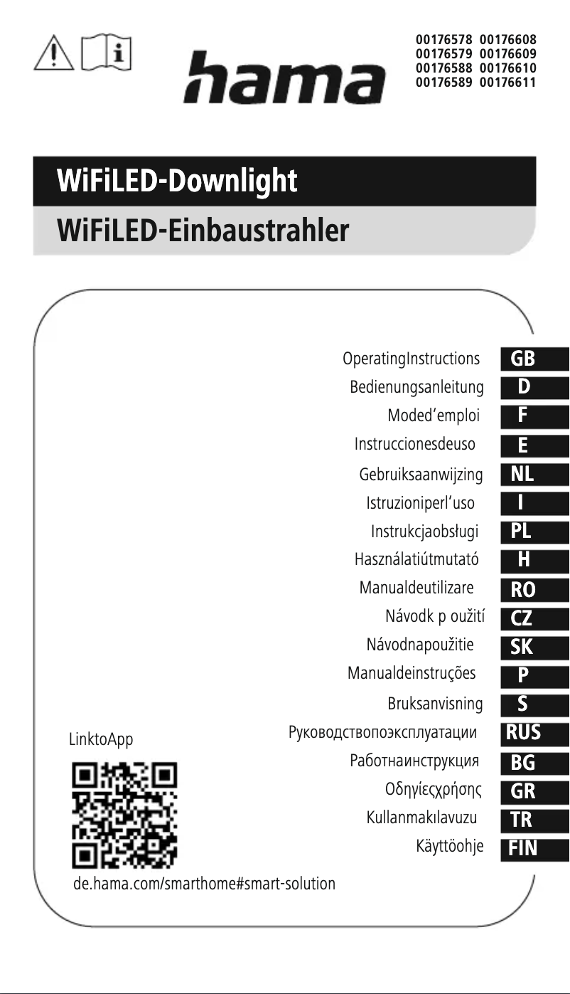 Page 1 de la notice Manuel utilisateur Hama 00176579