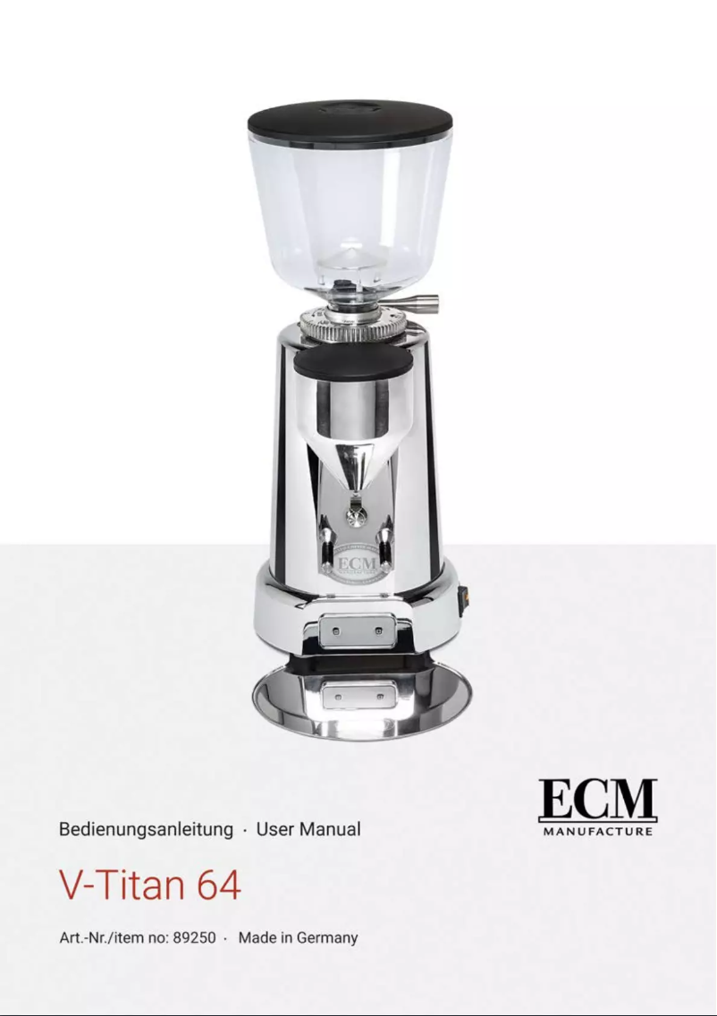 Page 1 de la notice Manuel utilisateur ECM V-Titan 64