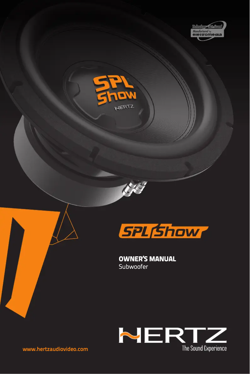 Page 1 of the manual User Manual Hertz SPL Show SS 15 D2