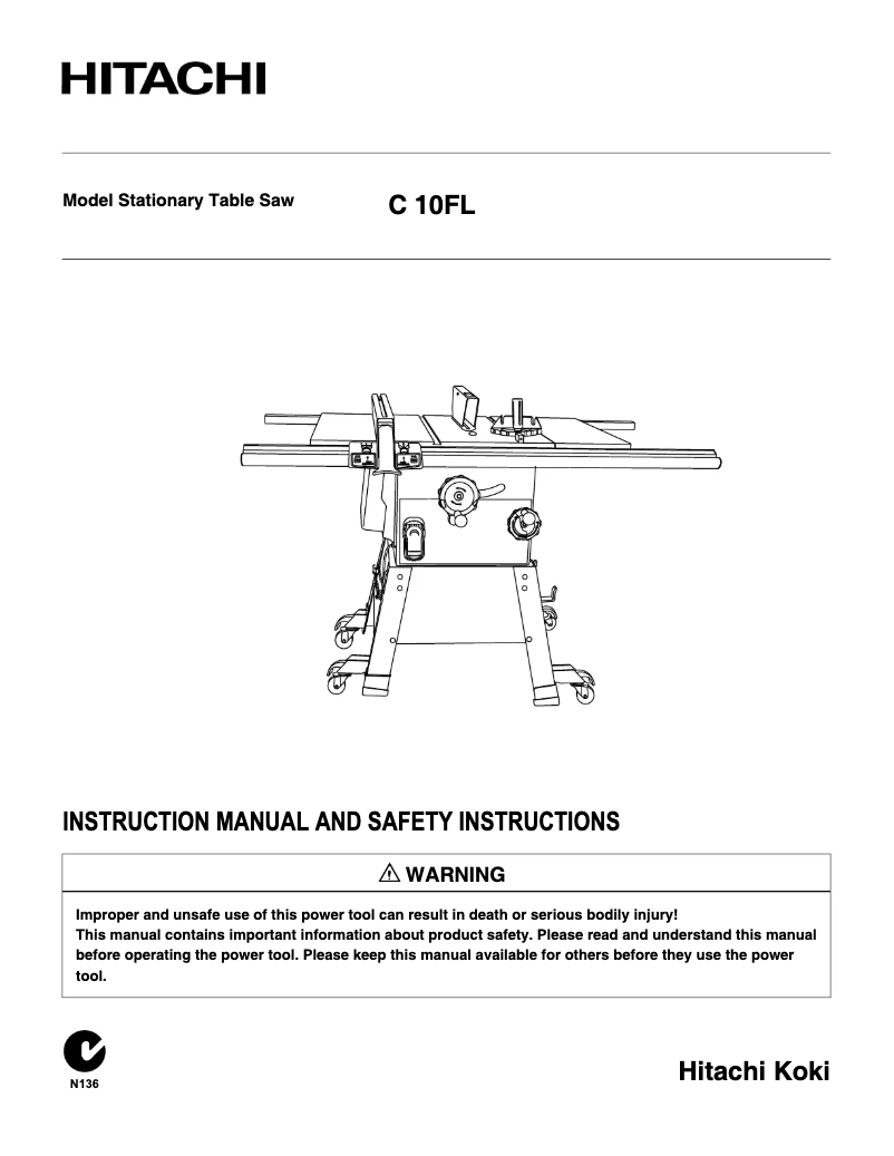 Image de la première page du manuel de l'appareil C 10FL