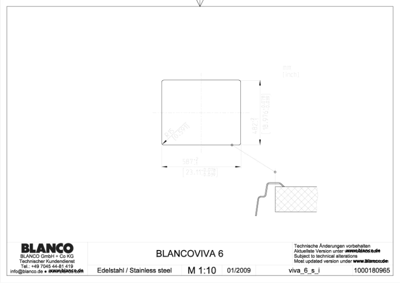 Page 1 de la notice Manuel utilisateur BLANCO VIVA 6