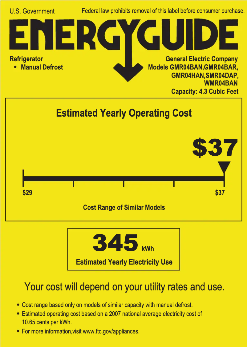 Image de la première page du manuel de l'appareil Spacemaker GMR04BANBB