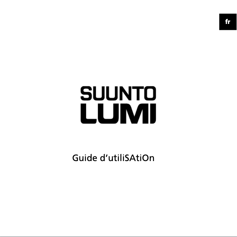 Page 1 de la notice Manuel utilisateur Suunto Lumi