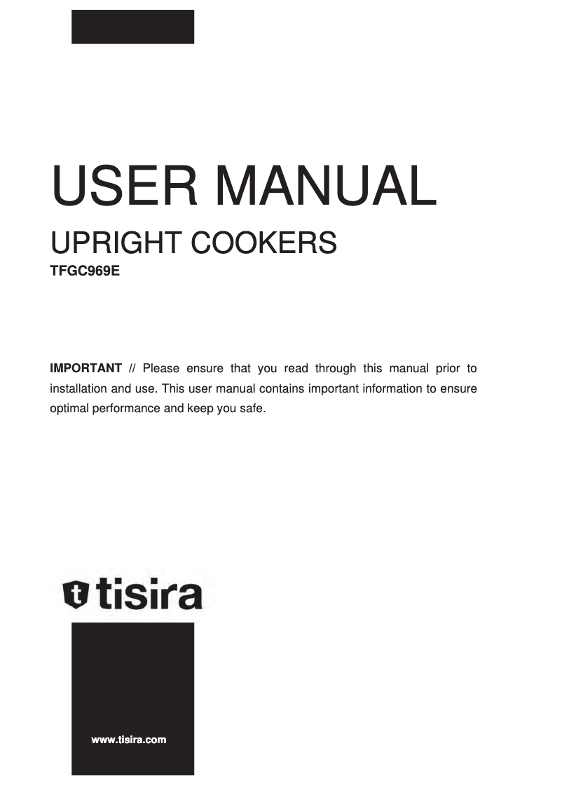 Page n°1 - Manuel utilisateur Tisira TFGC969E