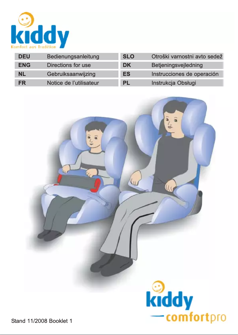 Page 1 de la notice Manuel utilisateur kiddy Comfort Pro