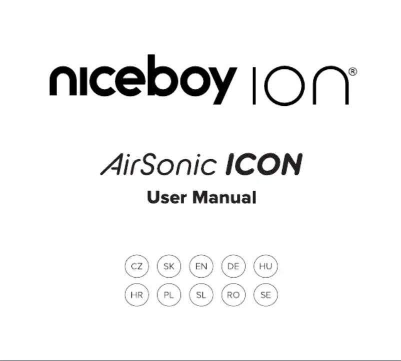 Page 1 de la notice Manuel utilisateur Niceboy AirSonic ICON