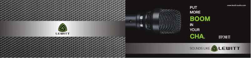 Page 1 de la notice Manuel utilisateur Lewitt DTP 340 TT