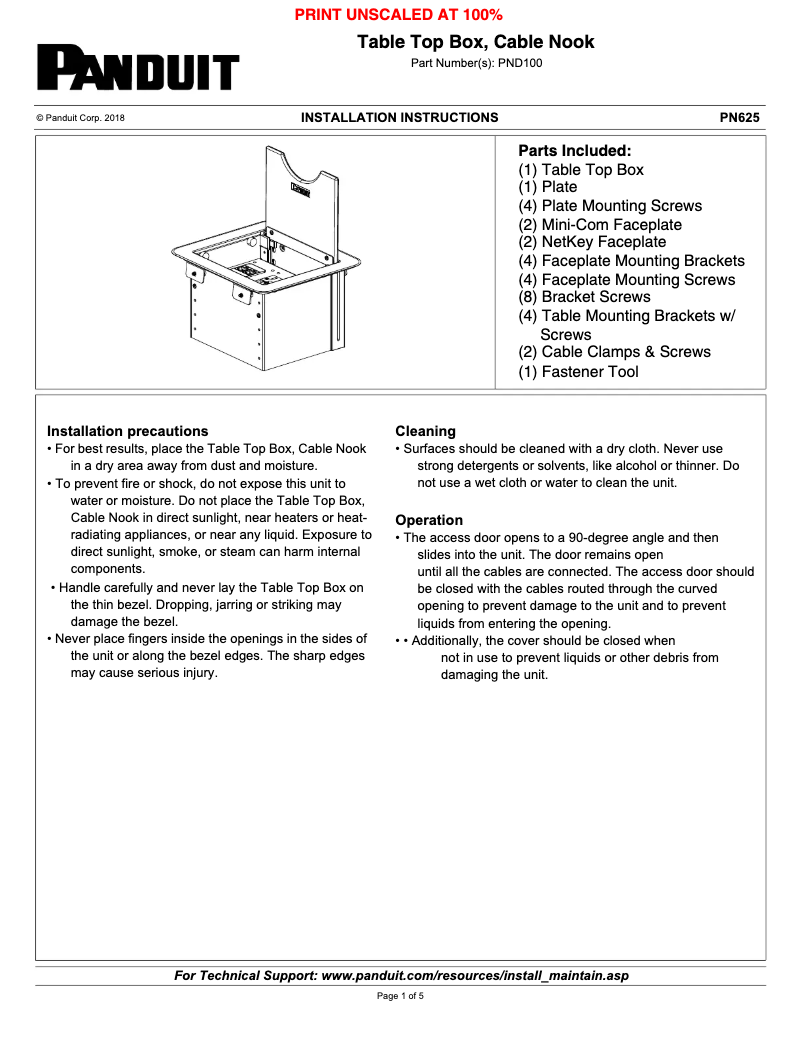 Page 1 de la notice Manuel utilisateur Panduit NKHDMI