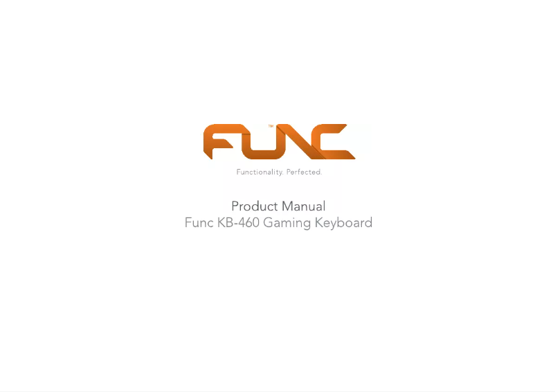 Page n°1 - Manuel utilisateur Func KB-460