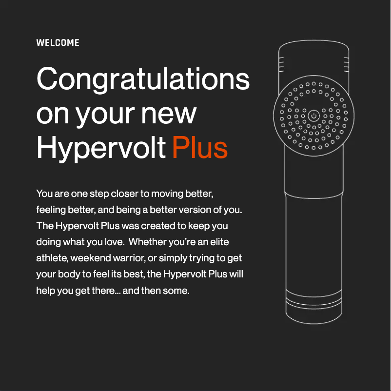 Page n°1 - Manuel utilisateur HyperIce Hypervolt Plus