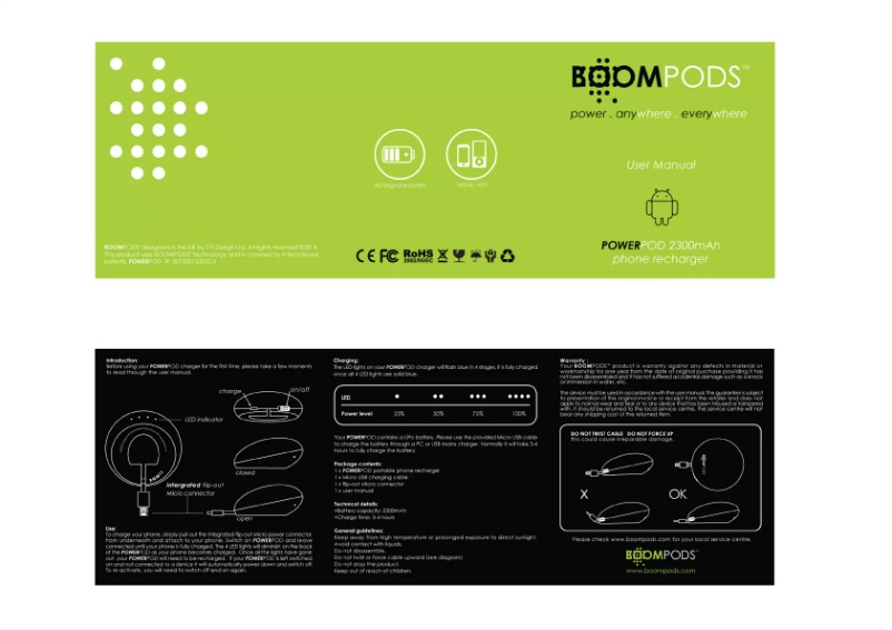 Image de la première page du manuel de l'appareil powerpod