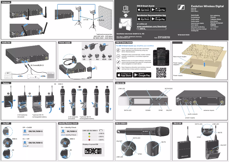 Page n°1 - Manuel utilisateur Sennheiser Evolution Wireless Digital