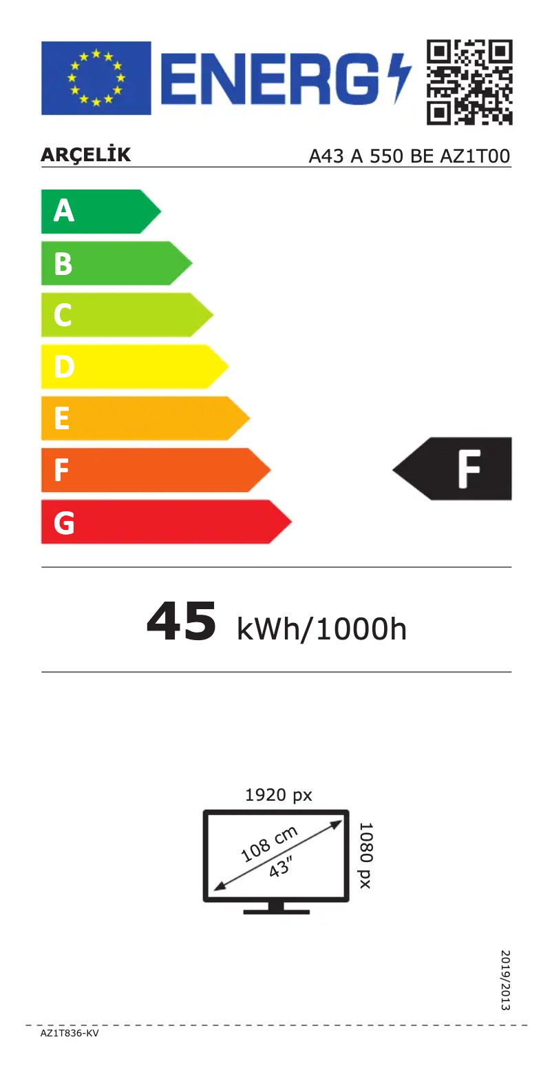 Image de la première page du manuel de l'appareil A43 A 550 BE