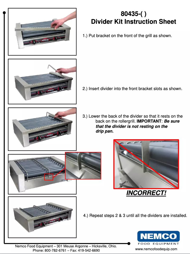 Page n°1 - Manuel utilisateur Nemco 80435-45W