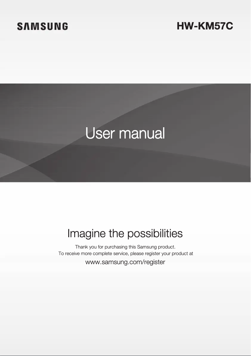 Image de la première page du manuel de l'appareil HW-KM57C