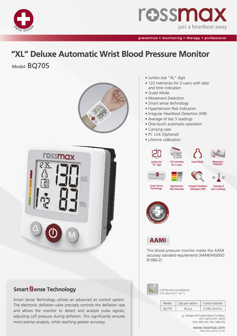 Imagen de la primera página del manual del dispositivo BQ705