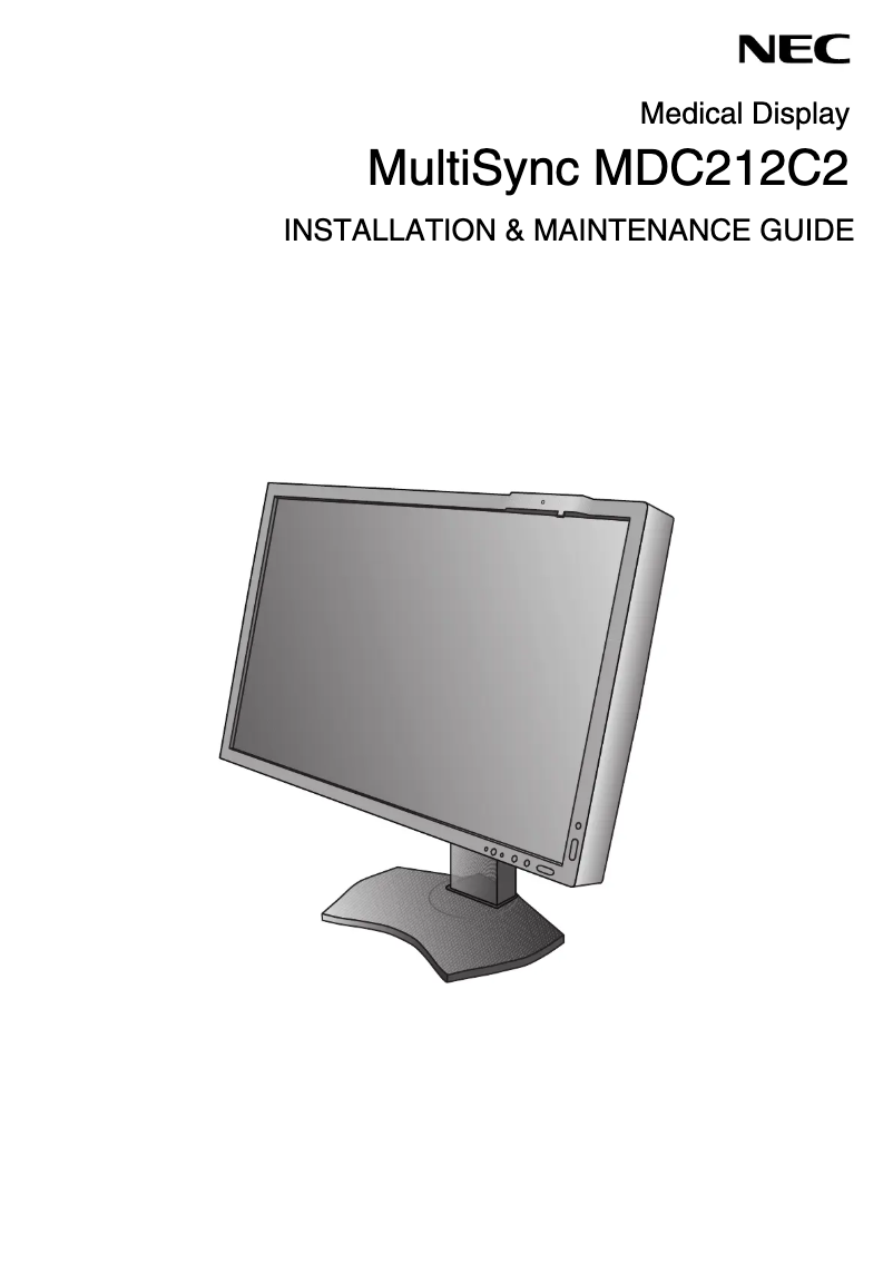 Page 1 de la notice Manuel utilisateur NEC MDC212C2-270