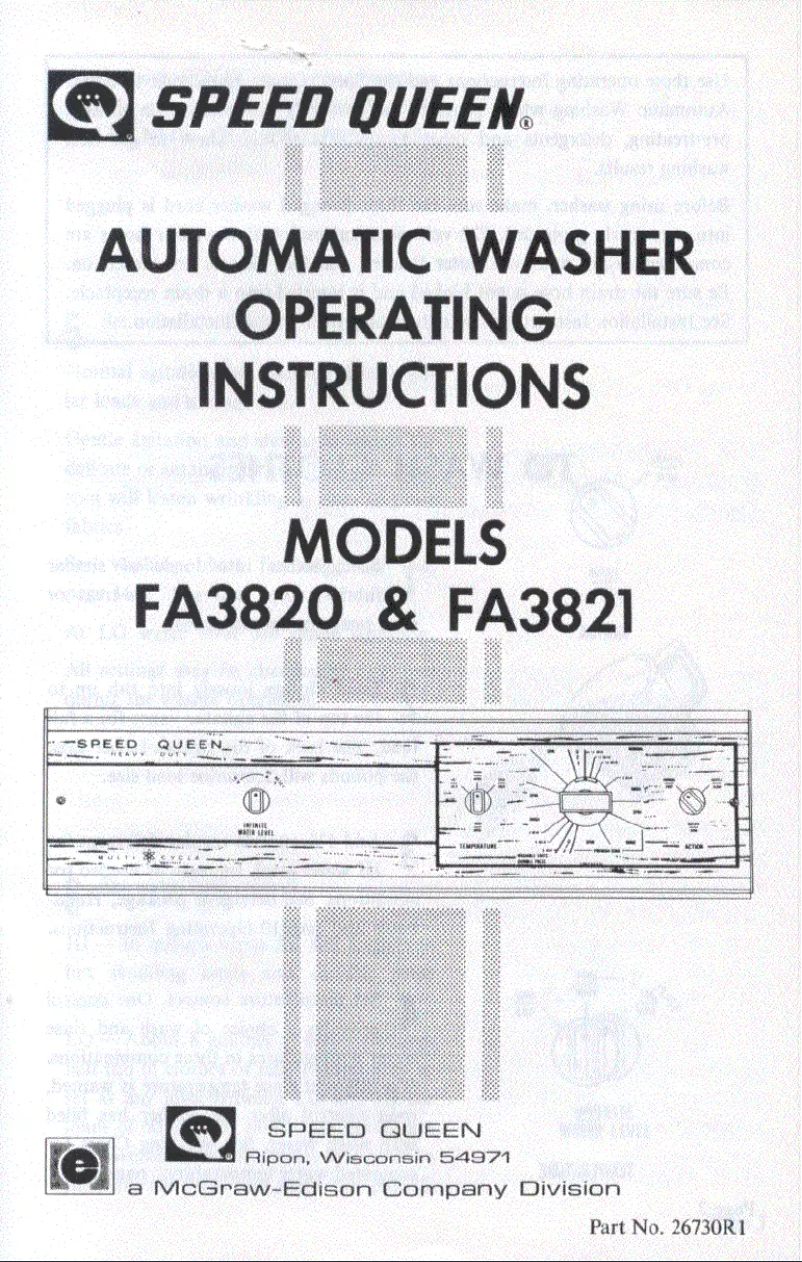 Image de la première page du manuel de l'appareil FA3821
