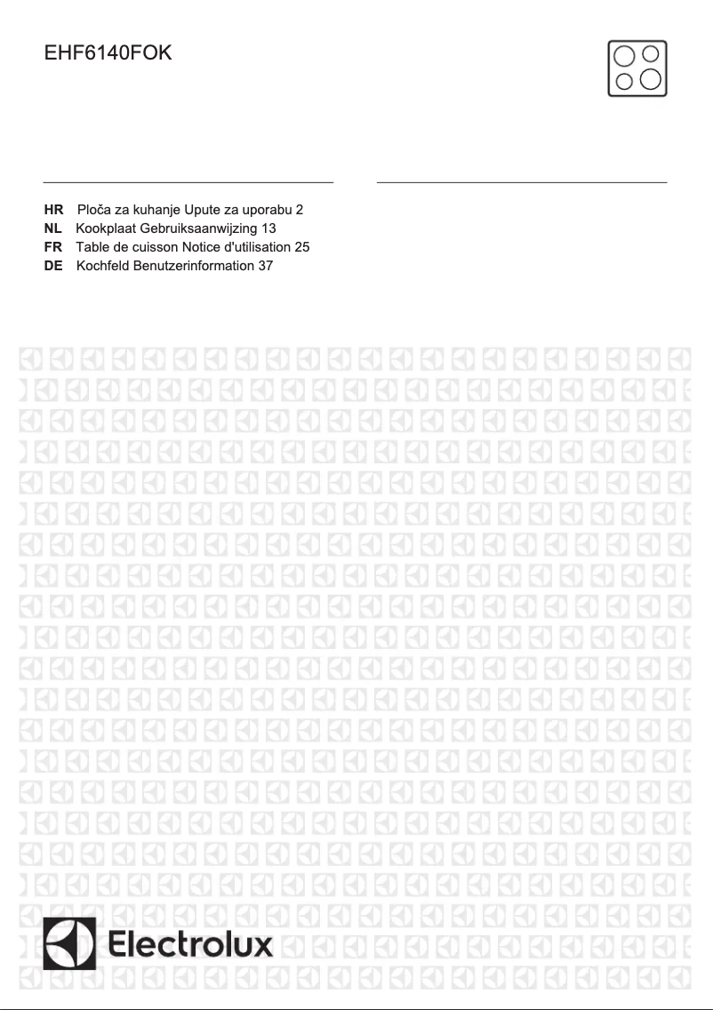 Page 1 de la notice Manuel utilisateur Electrolux EHF6140FOK