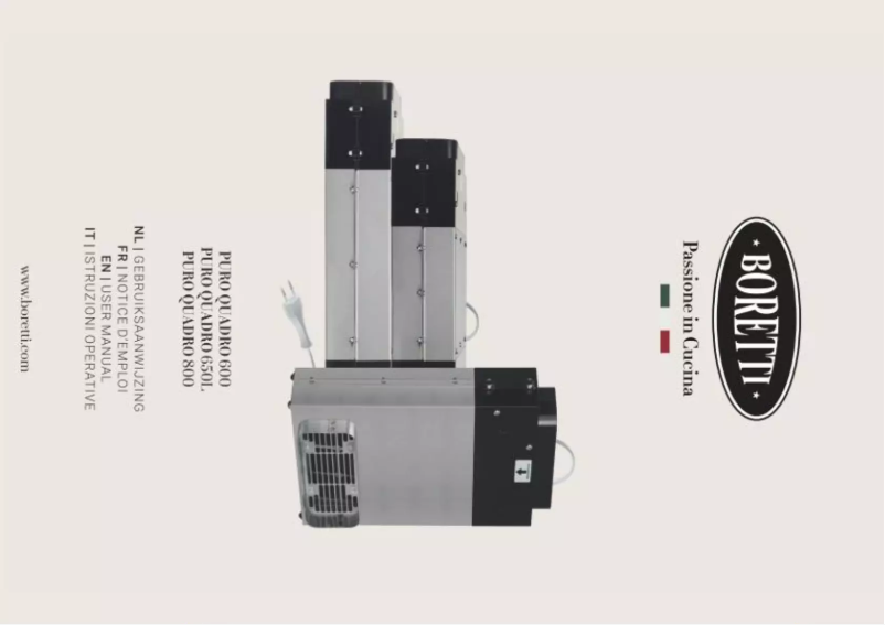 Page 1 de la notice Manuel utilisateur Boretti PURO QUADRO 600