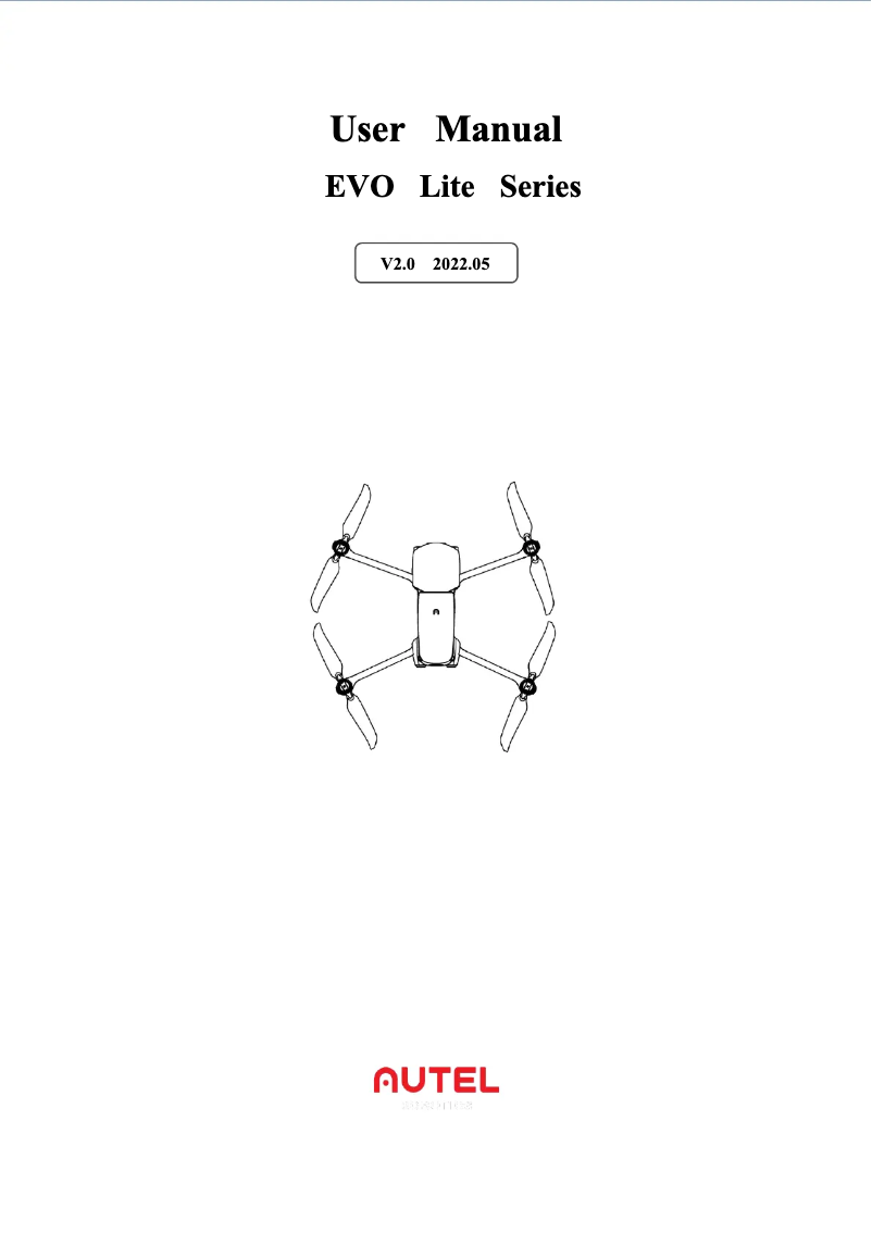 Image de la première page du manuel de l'appareil EVO Lite+