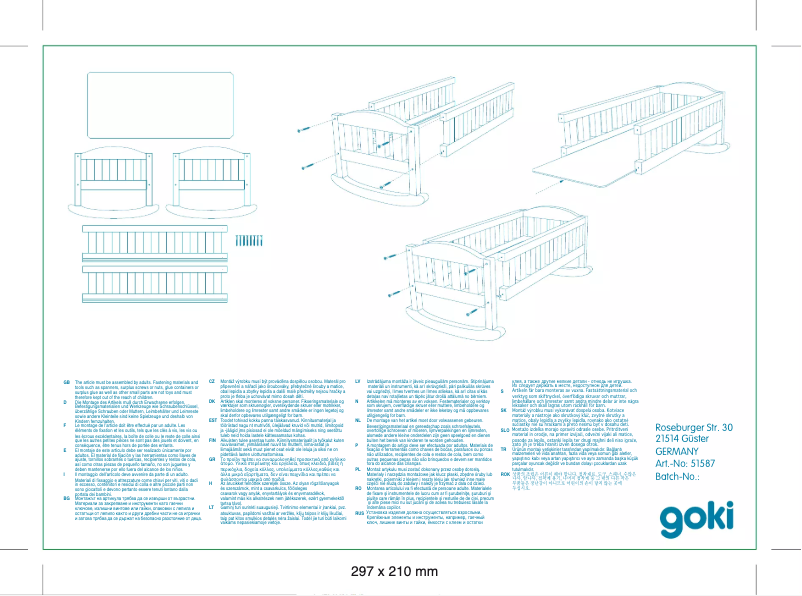 Page 1 de la notice Manuel utilisateur Goki 51587