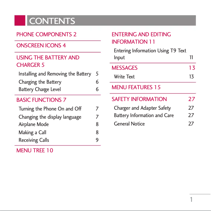 Page 1 de la notice Manuel utilisateur LG LGID2330