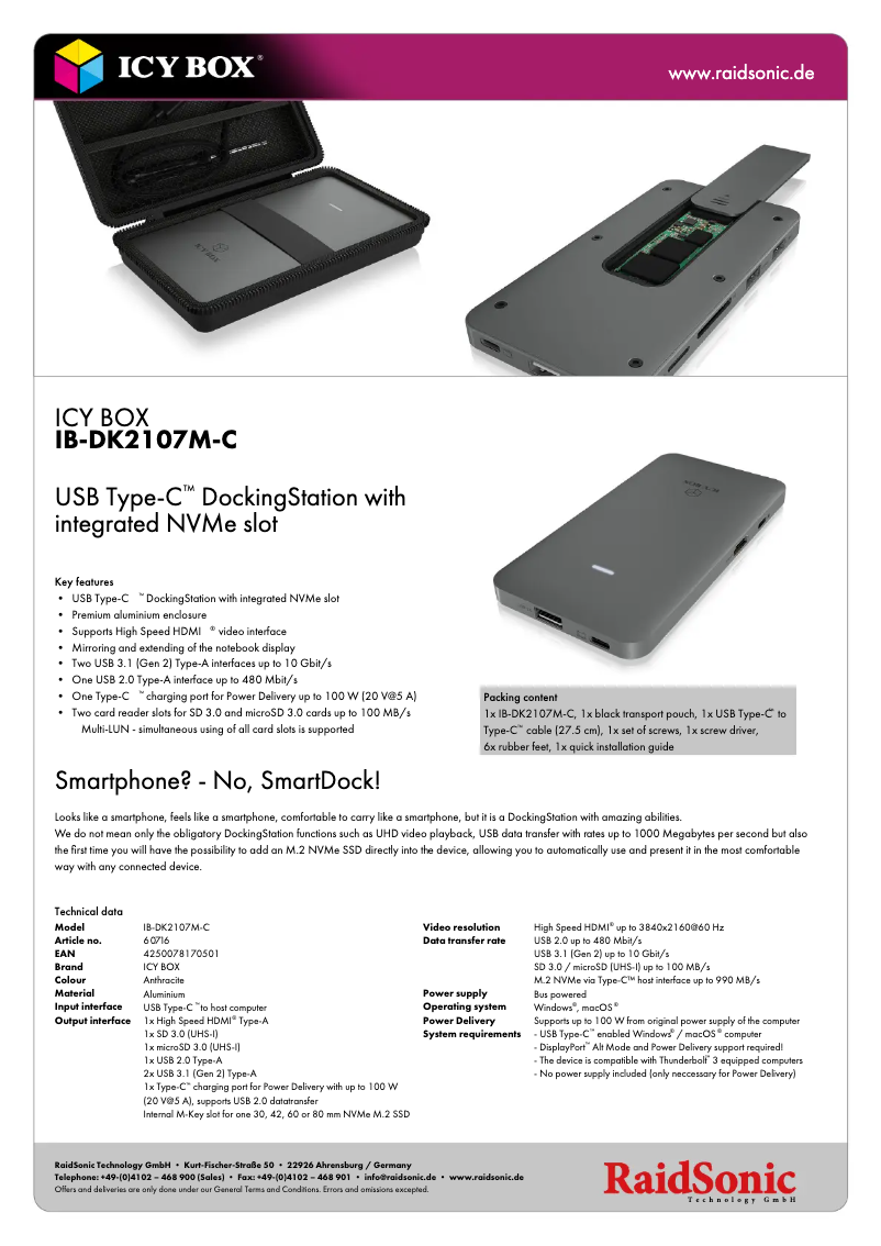 Imagen de la primera página del manual del dispositivo IB-DK2107M-C