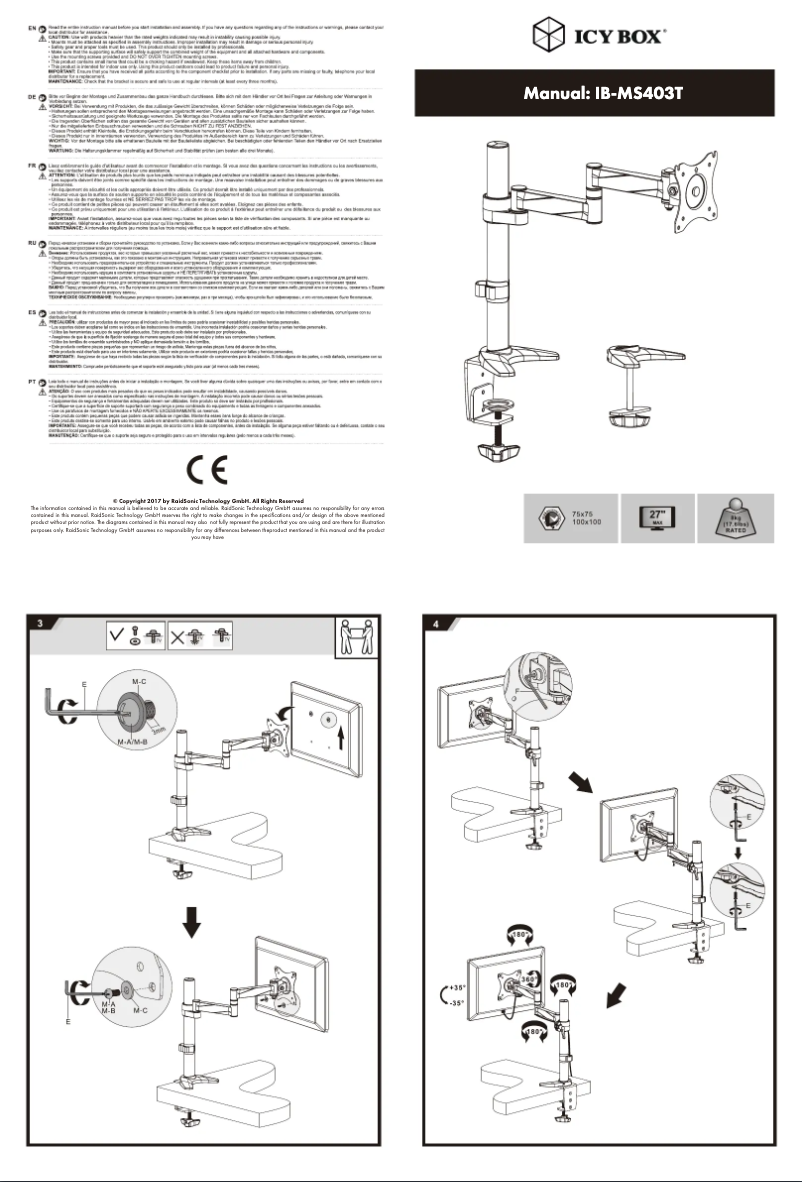 Página 1 del manual Manual de usuario Icy Box IB-MS403-T