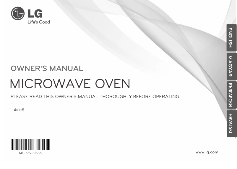 Page 1 de la notice Manuel utilisateur LG MS2043T